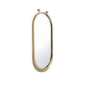 Elegant Oval Wall Mirror with Gold Finish and Minimalist Design